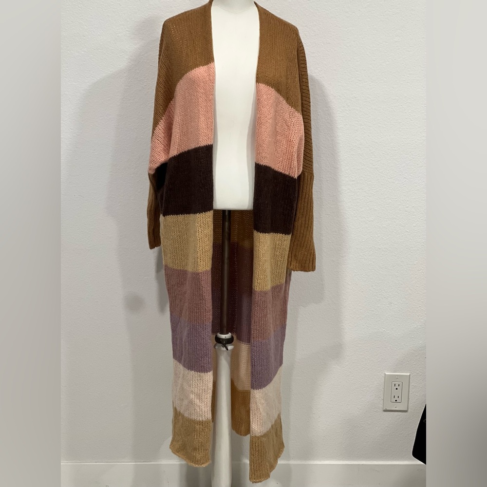 Free People Multicolor Oslo Striped Wool Alpaca Blend Cardigan - Picture 1 of 4